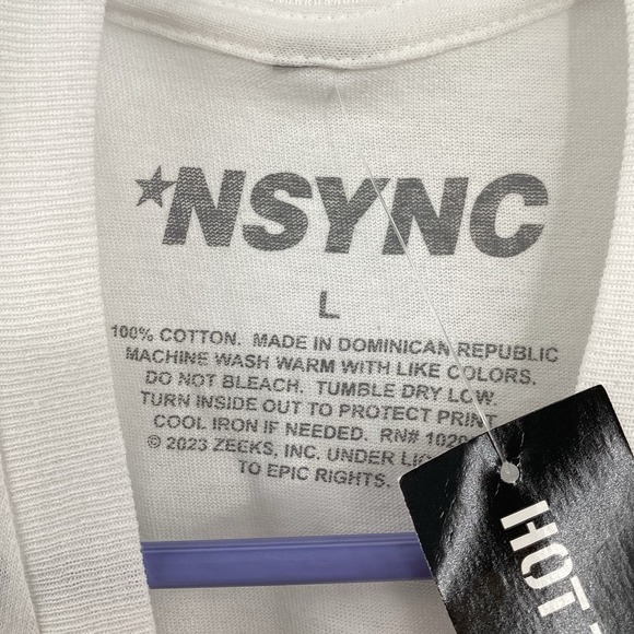 NWT NSYNC Short Sleeved Band Tee shirt unisex Large White Y2K - Picture 7 of 9